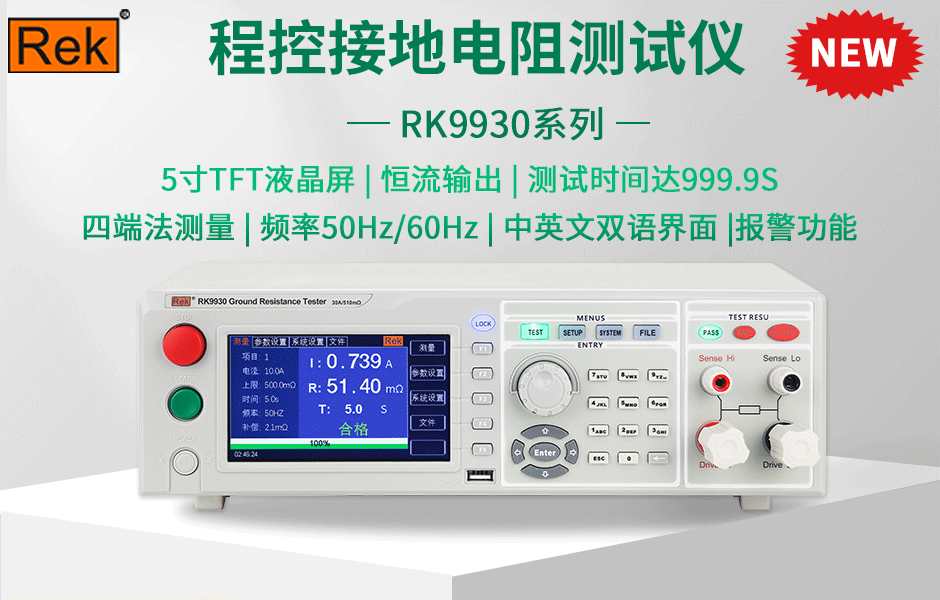 New product launch – rk9930 program control grounding resistance tester